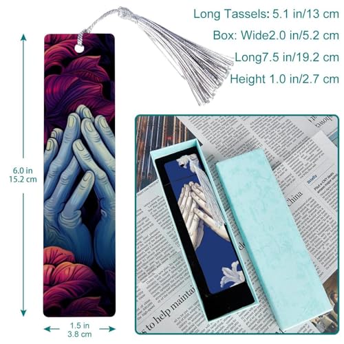 Marque-pages colorés avec mains priantes, le cadeau idéal pour lecteur - 2