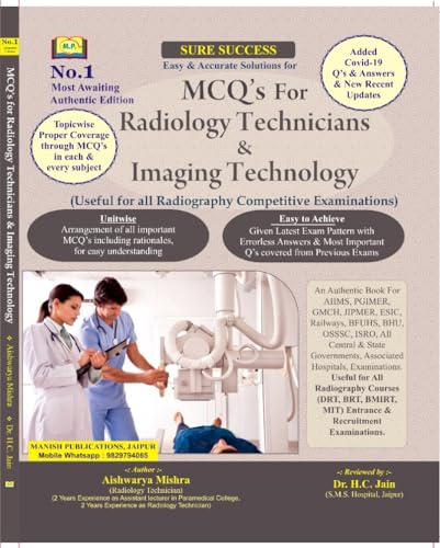 Image of MCQ's for Radiology Technicians & Imaging Technology for paramedical English Medium Updates Second Edition 2024 By Aishwarya Mishra & Dr. H.C. Jain