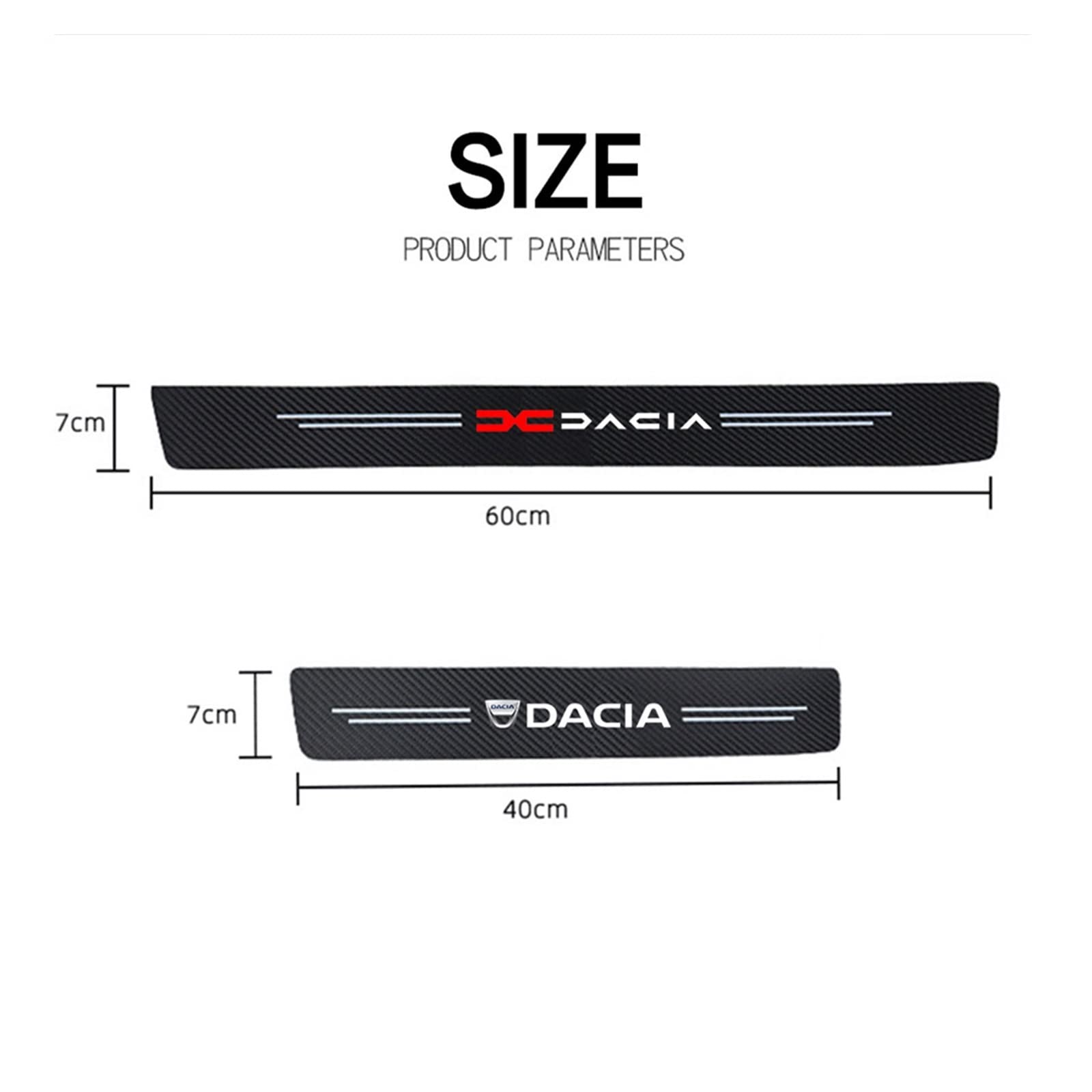 Protections Seuils De Porte Voiture – Lot De 4 – Fibre De Carbone – Pour Dacia Bigster 2025 – Anti-rayures, Facile à Coller - 7