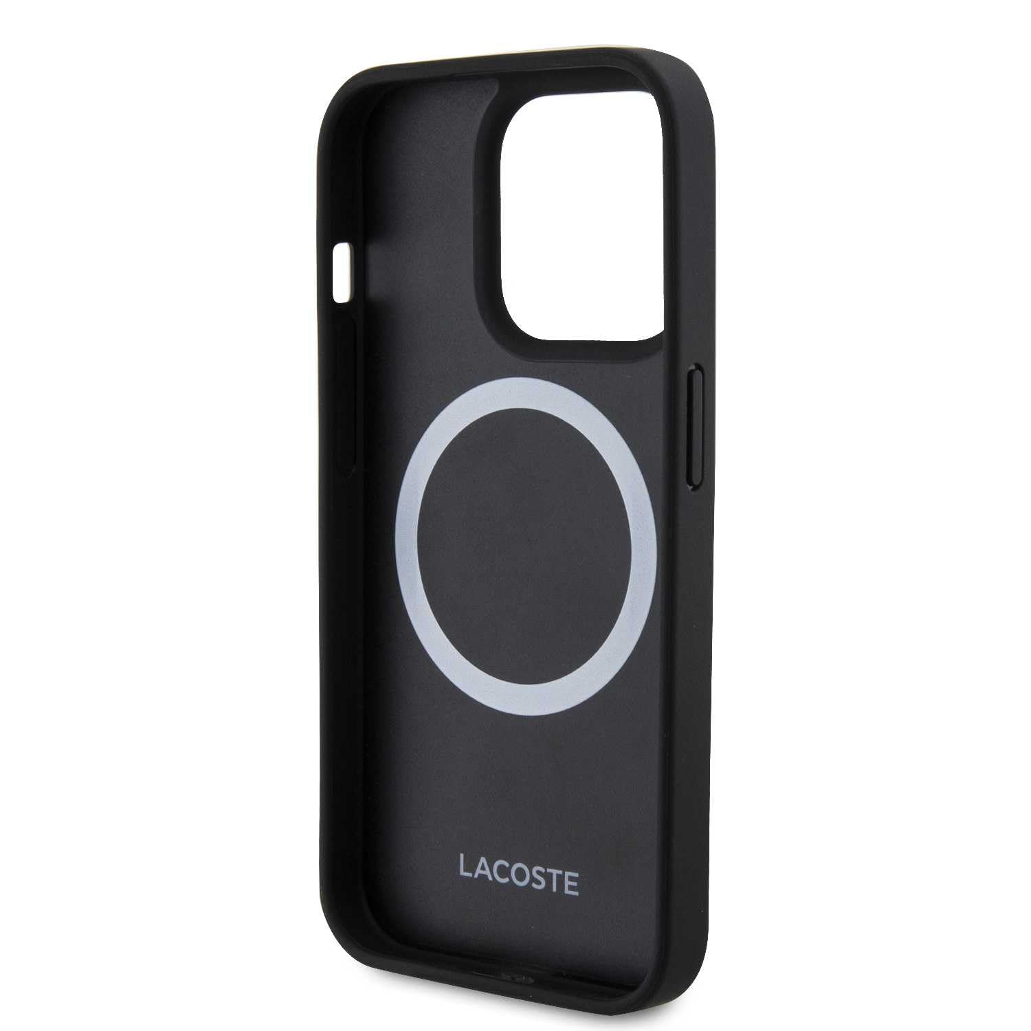 LACOSTE Hard Case with MagSafe Compatible Iconic Petit Pique PU