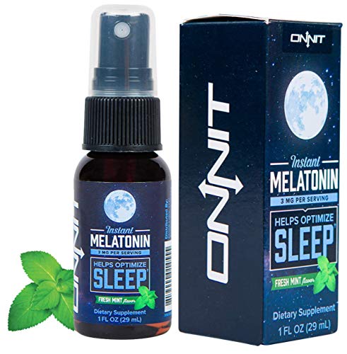 Onnit Instant Melatonin Spray | 3mg Liquid Melatonin Per Serving | Mint Flavor