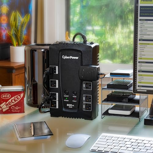 CyberPower CP800AVR AVR UPS Battery Backup and Surge Protector, 800VA/450W, 8 Outlets, Compact, UL Certified - image 7