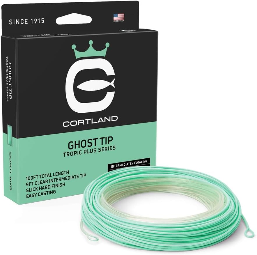 Cortland Tropic Plus Ghost Tip Saltwater Fly Line, Clear/Seafoam