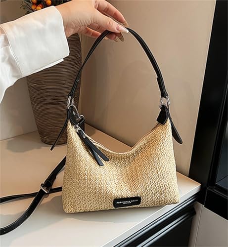 Bolso de verano tejido para mujer estilo bandolera color arcoíris miniatura 4