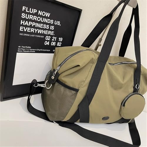 Travel Duffel Bag Female Large Capacity Luggage Bag Gym Bag(Green)4