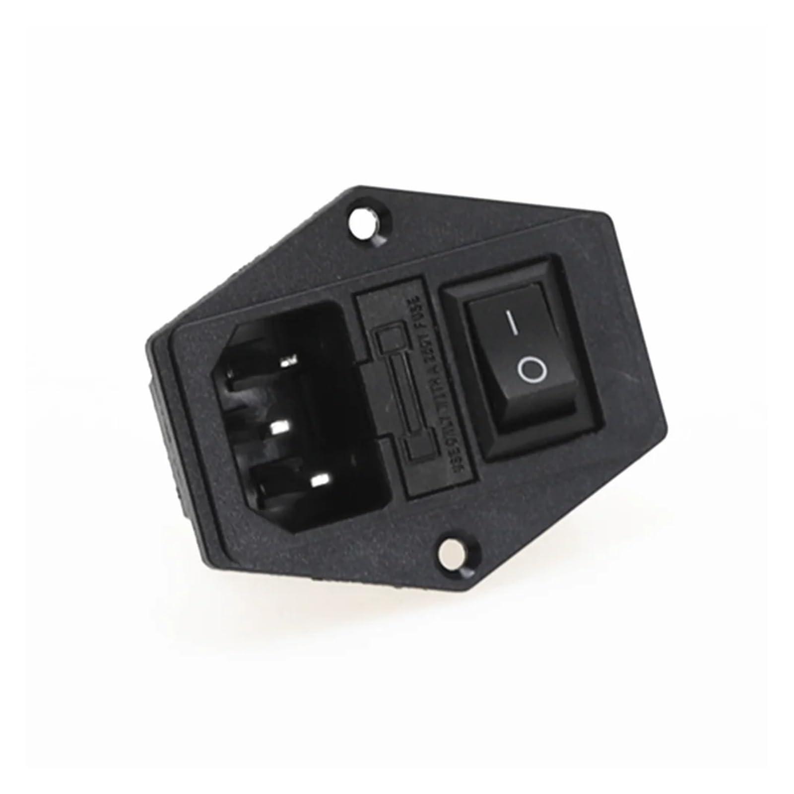 POWTAXBJGD 1Pcs AC-01A Power Rocker Switch 3 Pin 320 C14 Inlet Power Sockets Switch Connector Plug 10A 250V(2)