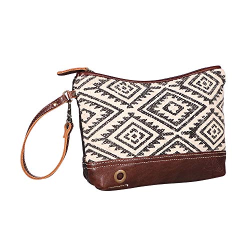 Image of Myra Bag Aztec Purse for Women - Canvas Bag with Real Leather Detailing, Boho Handbags for Women, Cute Western Purse