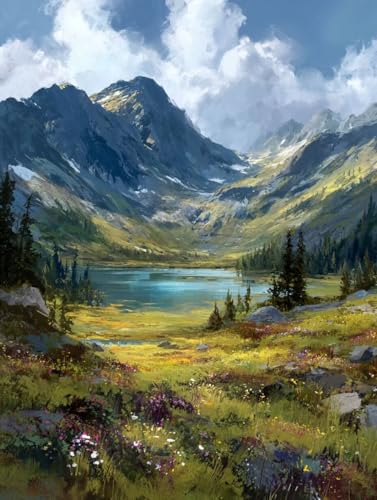 GSҌ DIY ANG̋hGLbgAPaint by NumbersqƑlnhhGV̒JCeAyCgoCio[ G|XgXDIY`ACeA Ƃ̕ǂ̑A30x40cm/12x16C`(t[