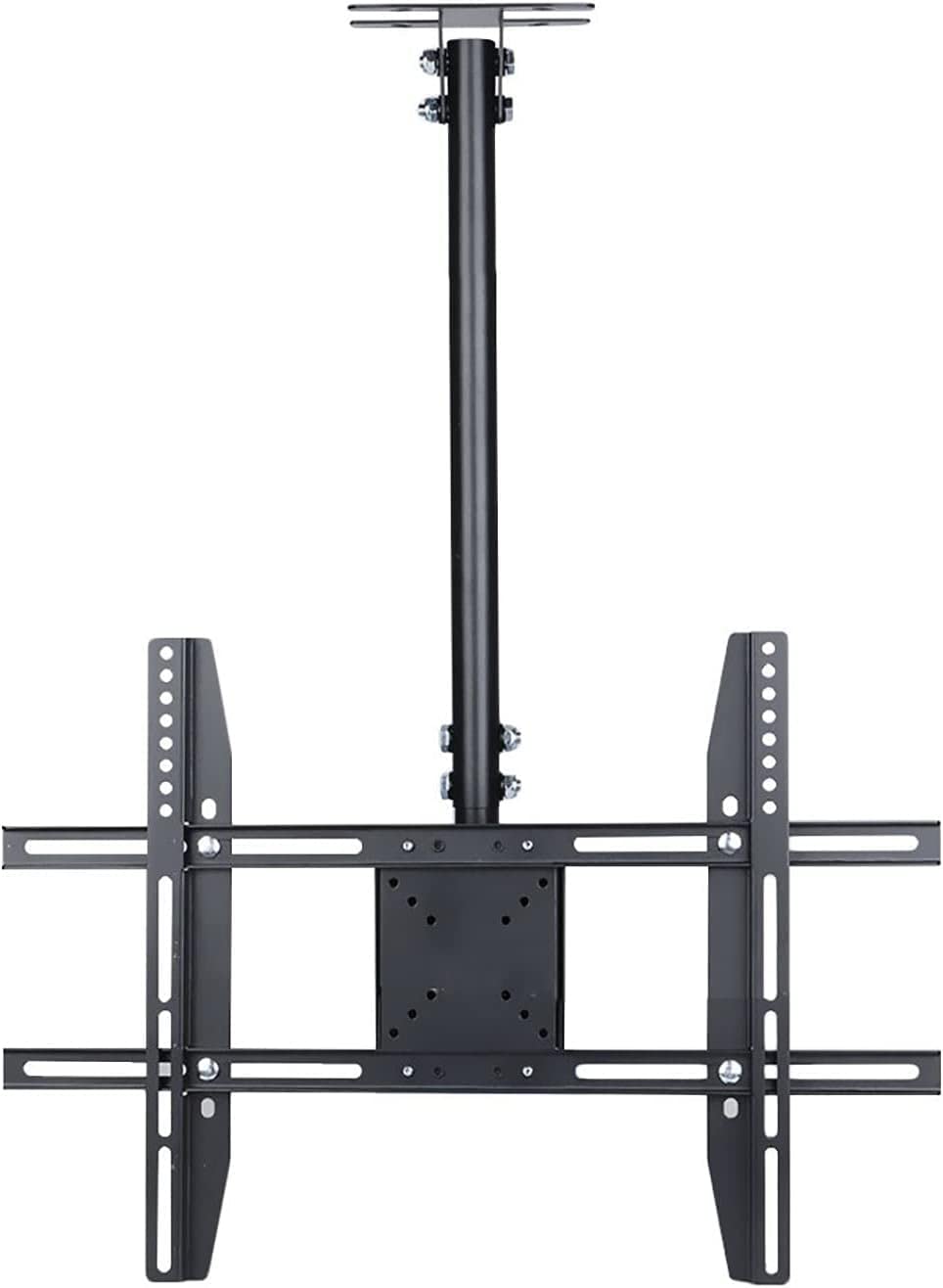 Soporte de techo para TV, ajuste de altura telescópico, se adapta a televisores de 23 a 65 pulgadas, se puede montar en techo/pared, carga máxima de hasta 30 kg