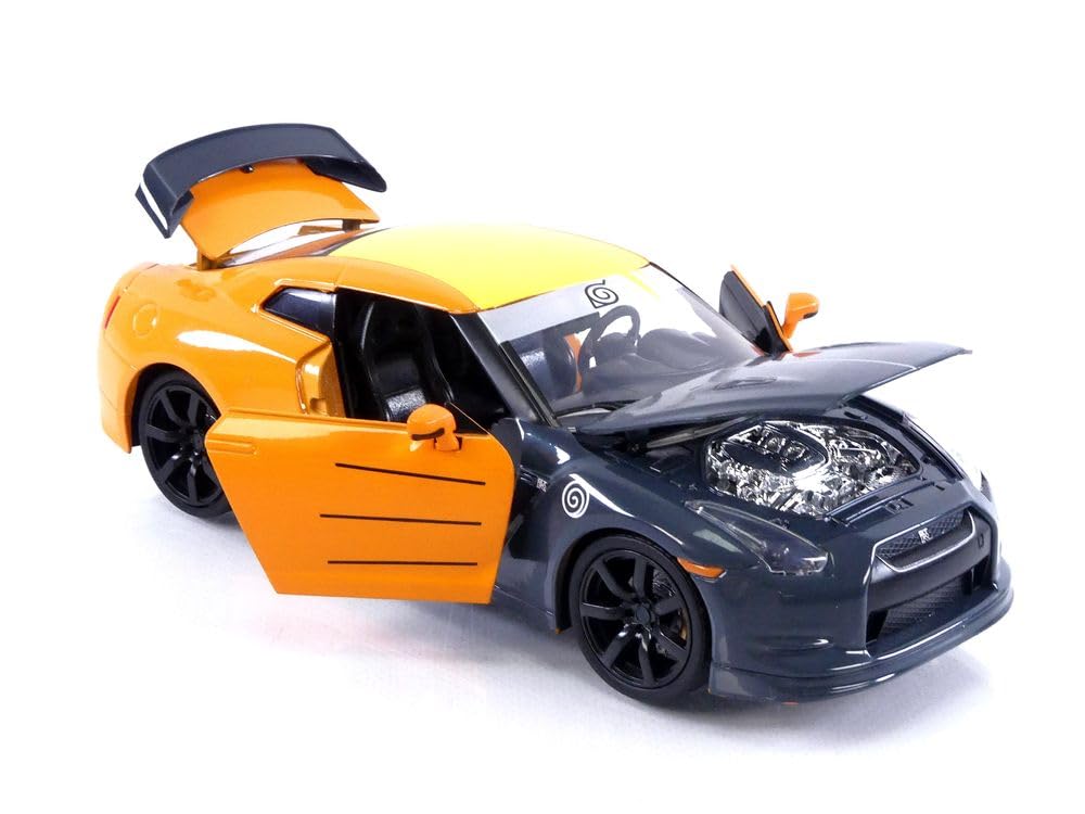 Jada Toys - NIS Skyline GT-R with Naruto Figure - 2009-1/24, Black / Orange - Image 4