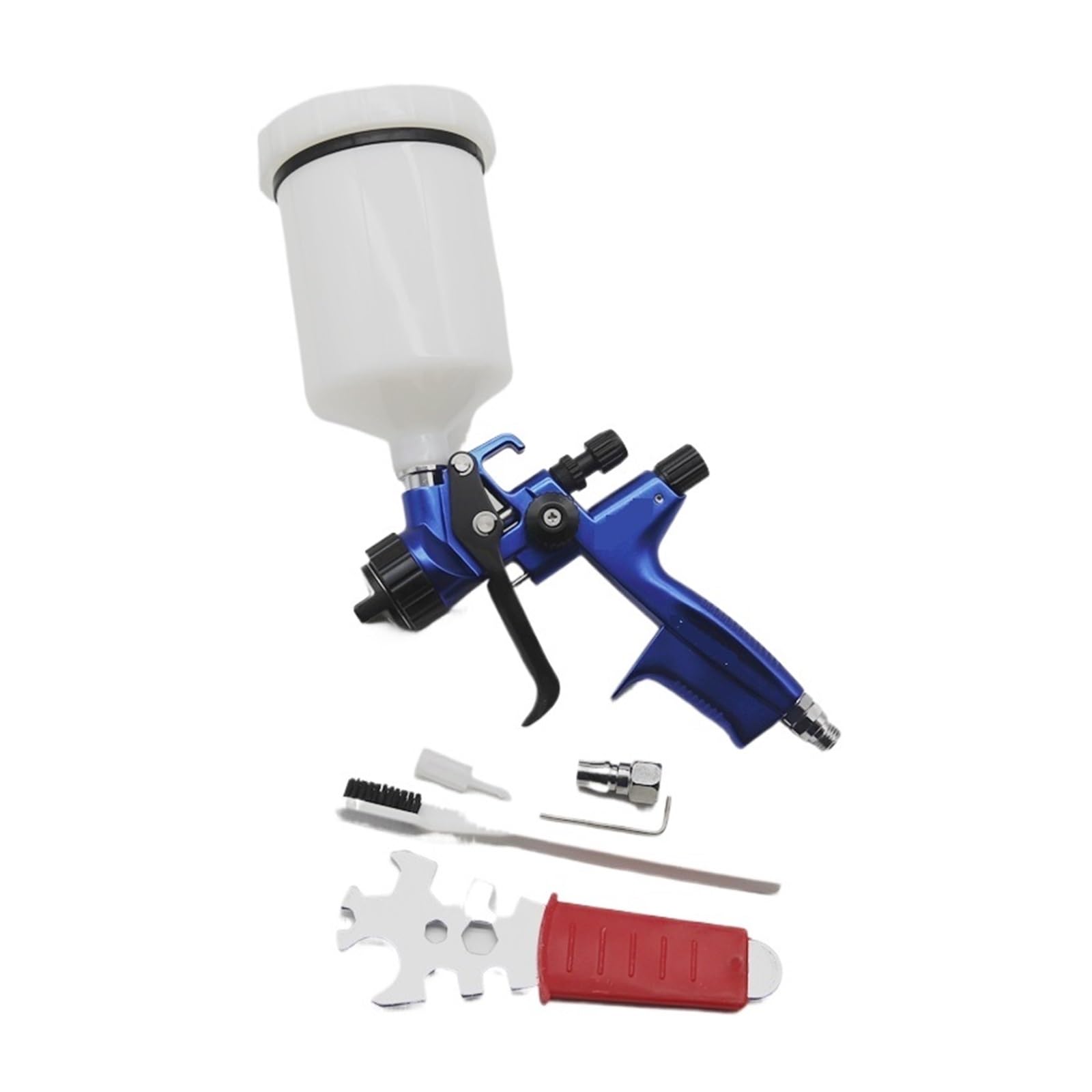 1.3/1.4mm Pistolety Natryskowe Z Dyszą Naprawa Samochodów Pistolet Do Malowania Farbą W Sprayu Lakier Samochodowy Natryskowy Airbrush Na Sprężone Powietrze(Blue 1.3mm)