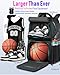 LOINTET Basketball Bag Backpack with Ball Holder Shoes Compartment, Large Basketball Accessories Sports Bag More Pockets for Football, Soccer, Volleyball, Gym, Travel, Black