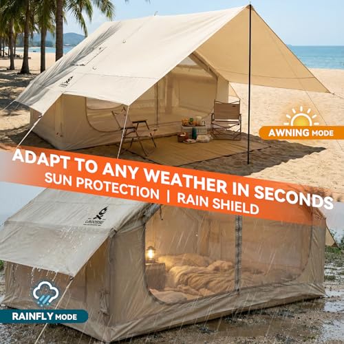 4P Inflatable Tent with Canopy