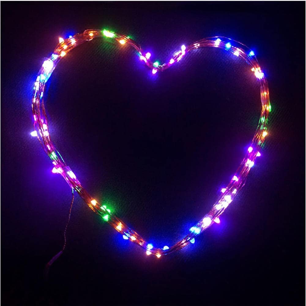 Lichterketten | Dekorative Lichterkette aus Kupferdraht for Garten, Zuhause, Party, Hochzeit, Festival, Weihnachtsfarben(White,10M(32.8T) 100LED)