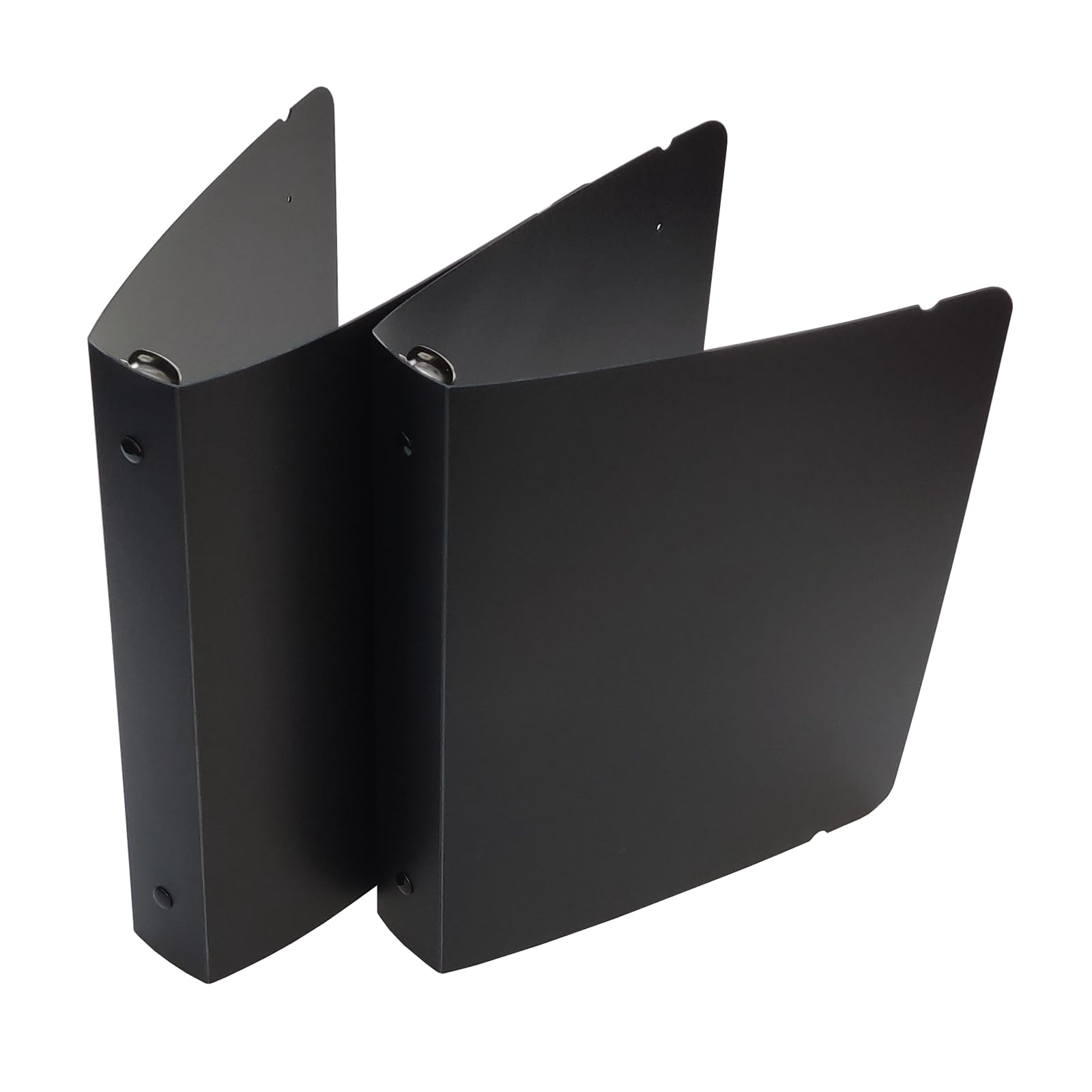 Photo 1 of Plastic Round Ring Binders PVC Binder Covers Loose Leaf Binder Protector Refillable Notebook (A5, with Rubber Band 2 Pack Black) A5 With Rubber Band 1 Black