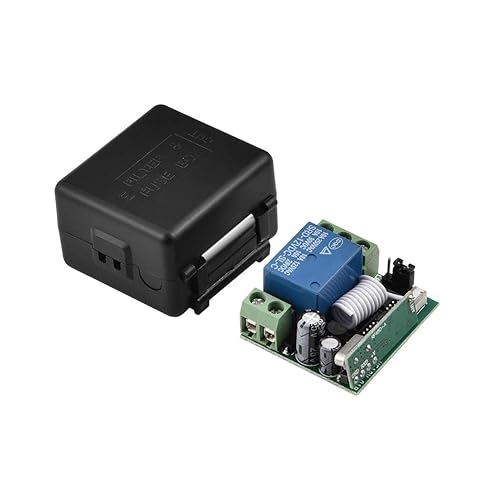Miniatura 9 de Módulo de relé de canal único de CC de 12 V, receptor de interruptor inalámbrico RF + transmisor de control remoto, receptor de relé de placa de