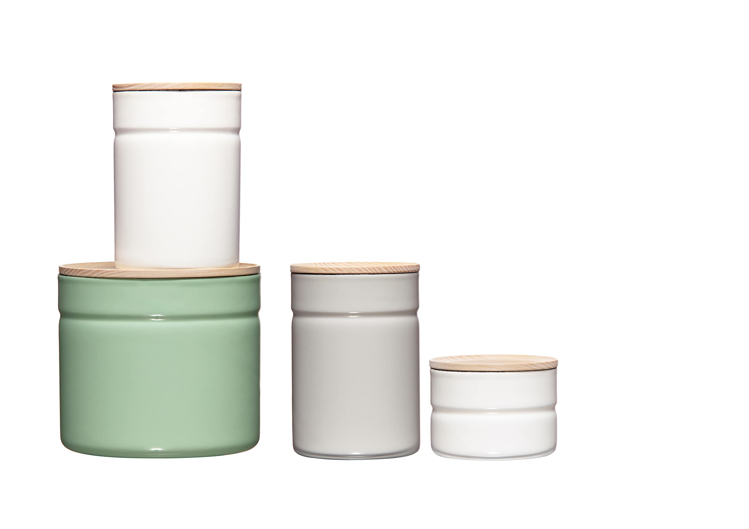 Riess, 2175-202 Storage Jar with Lid, 13 cm, 2.25 L H18, Kitchen Management, Green, Enamel, Green, 0.75 kg, 13 cm Diameter - Image 2