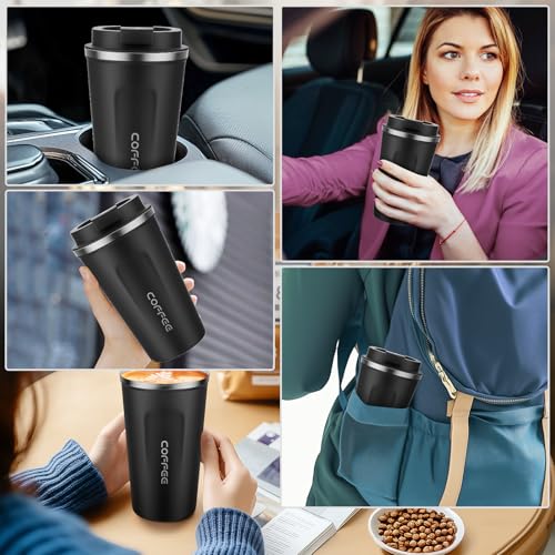 Image of MOMSIV 17oz Travel Mug, Insulated Coffee Cup with Leakproof Lid, Vacuum Stainless Steel Double Walled Reusable Tumbler for Hot and Cold Water Coffee and Tea In Travel and Car