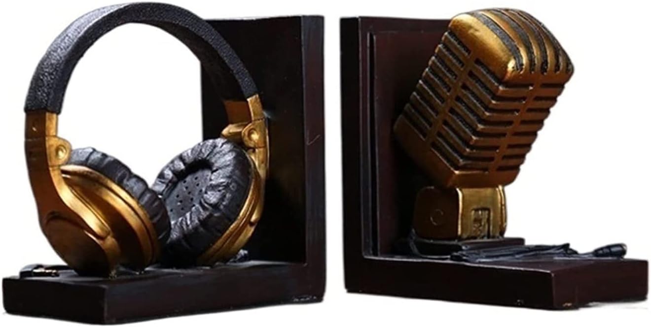 Bookends Nonskid Bookends Vintage Microphone Model Bookends