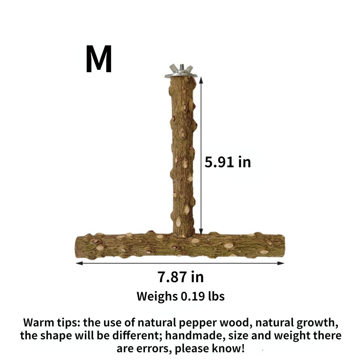 T-Shaped Bird Stand Toy Bird Stand Branches Parakeet Perch Parakeet Cage Accessories Parrot Tree Stand Bird Accessories Parrot Stand Bird Tree Stand Bird Swing (M)