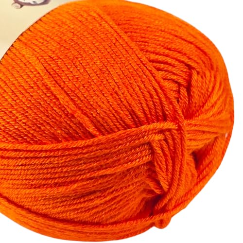 Image of 10-Pack of Yonkey Monkey 500 Grams Yarn - 70% Rayon derived from Bamboo, 30% Cotton - Orange 9020