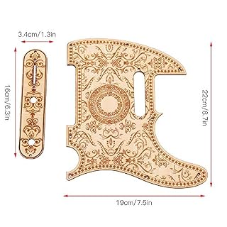 Dilwe Pickguard Guitare, Plaque en Bois d’érable Pickguard Vintage pièces de Rechange pour Guitare TL - Les Beatles, Paul McCartney, John Lennon, RIngo Starr, George Harrison Dilwe Pickguard Guitare, Plaque en Bois d'érable Pickguard Vintage pièces de Rechange pour Guitare TL – Image 7