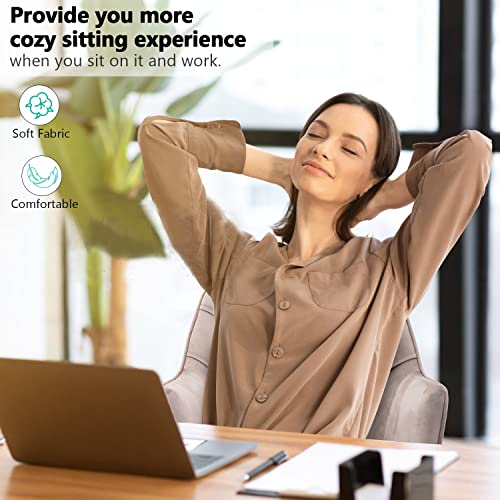 Modern Home Office Desk Chair, Adjustable Low Back Swivel Computer Task Chair Velvet Upholstered Accent Chair With Wheels For Office,Bedroom,Living Room,Study Room,Vanity Room (Gray) #TOP5