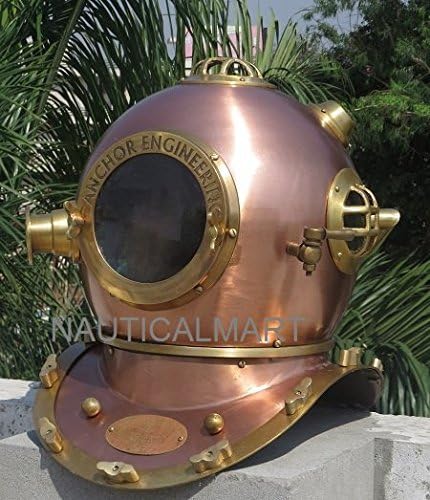 Copper and Brass Antique Diving Divers Helmet
