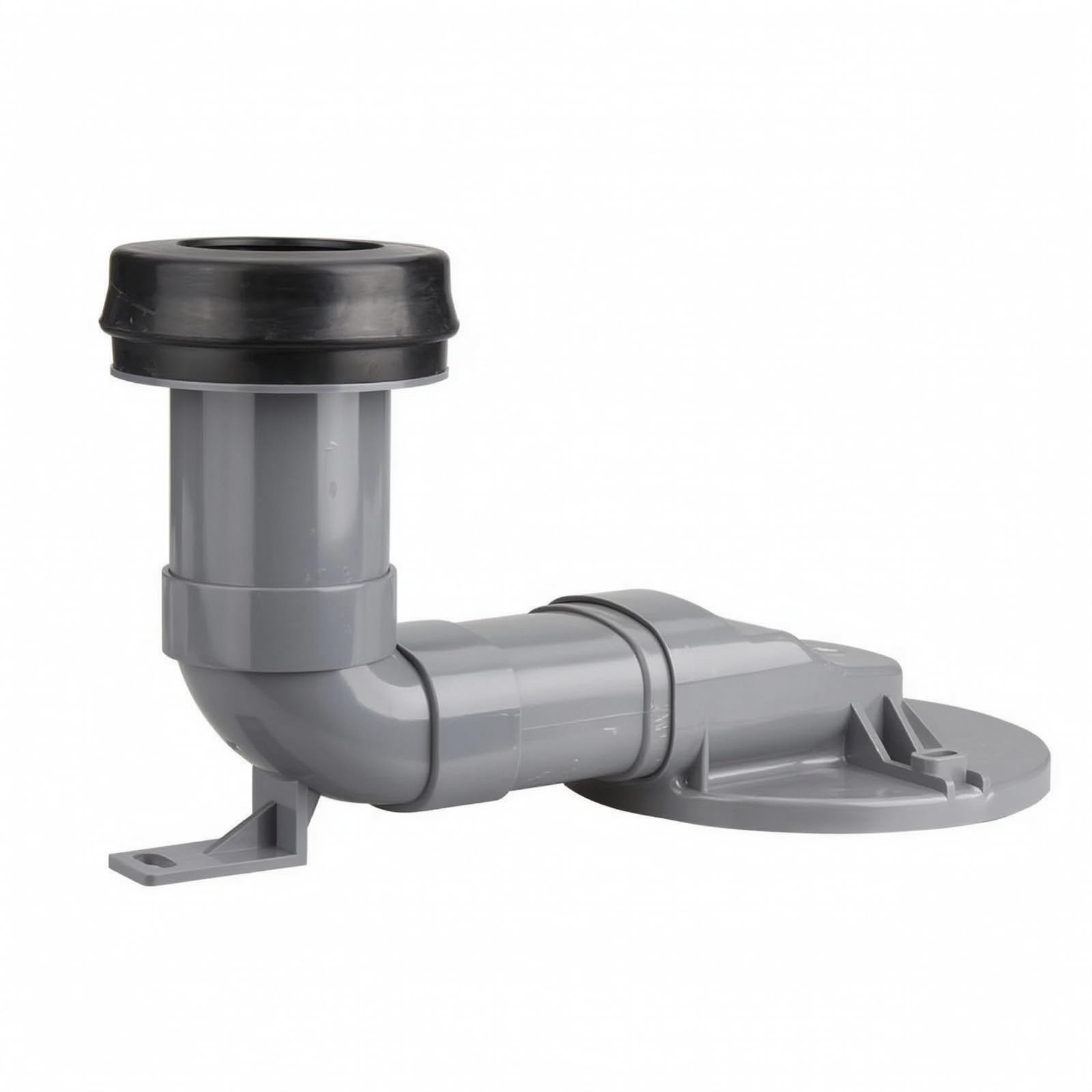 Pipe Excentrée pour WC Souple Manchon, Entraxe Au Sol 30 Cm, Orifice 20 Cm, Avec Raccord