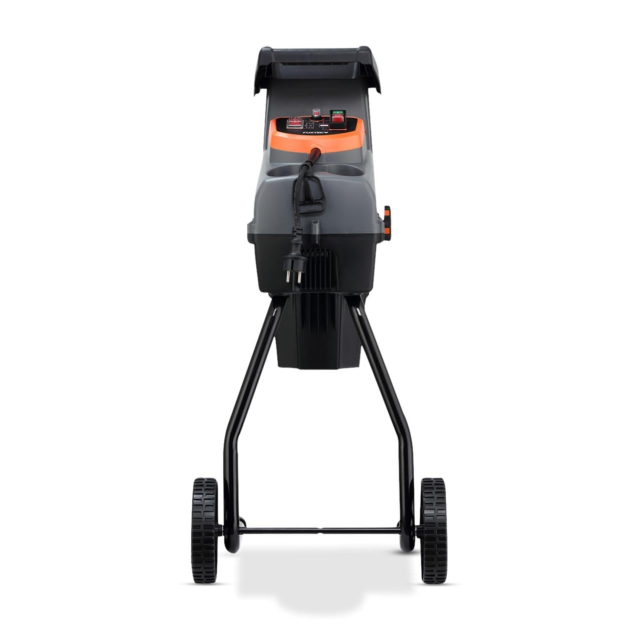 FUXTEC Biotrituratore Elettrico FX-EGH2800T – Cippatrice con Potenza 2800 W – Sistema a rullo silenzioso – Cestello raccolta 60 L – Protezione anti-inceppamento – Tritura rami fino a 44 mm