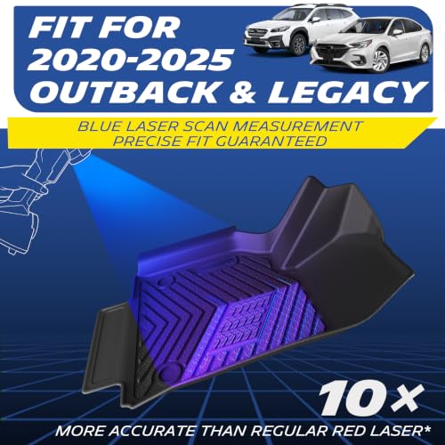 Image of Michelin Vehicle Mats for 2020-2025 Subaru Outback & Legacy (3 Piece) | Not Fit 2026, All-Weather TPE Custom Fit Liner, Premier