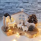 Krippe modern - Weihnachtsdeko - weiß - aus Raysin - verschiedene Varianten