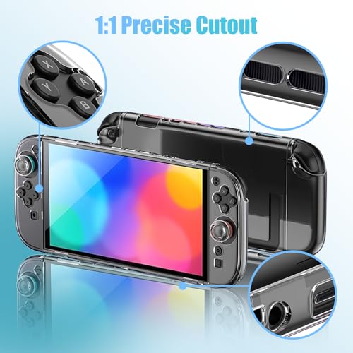 Yuio Clear Dockable Protective Case for Nintendo Switch 2 (2025), Shockproof PC Shell, Light Hard Cover Case for Console & Joy-Cons,Slim Carrying Protective Back Shell with Split Design, Anti-Scratch - Image 4