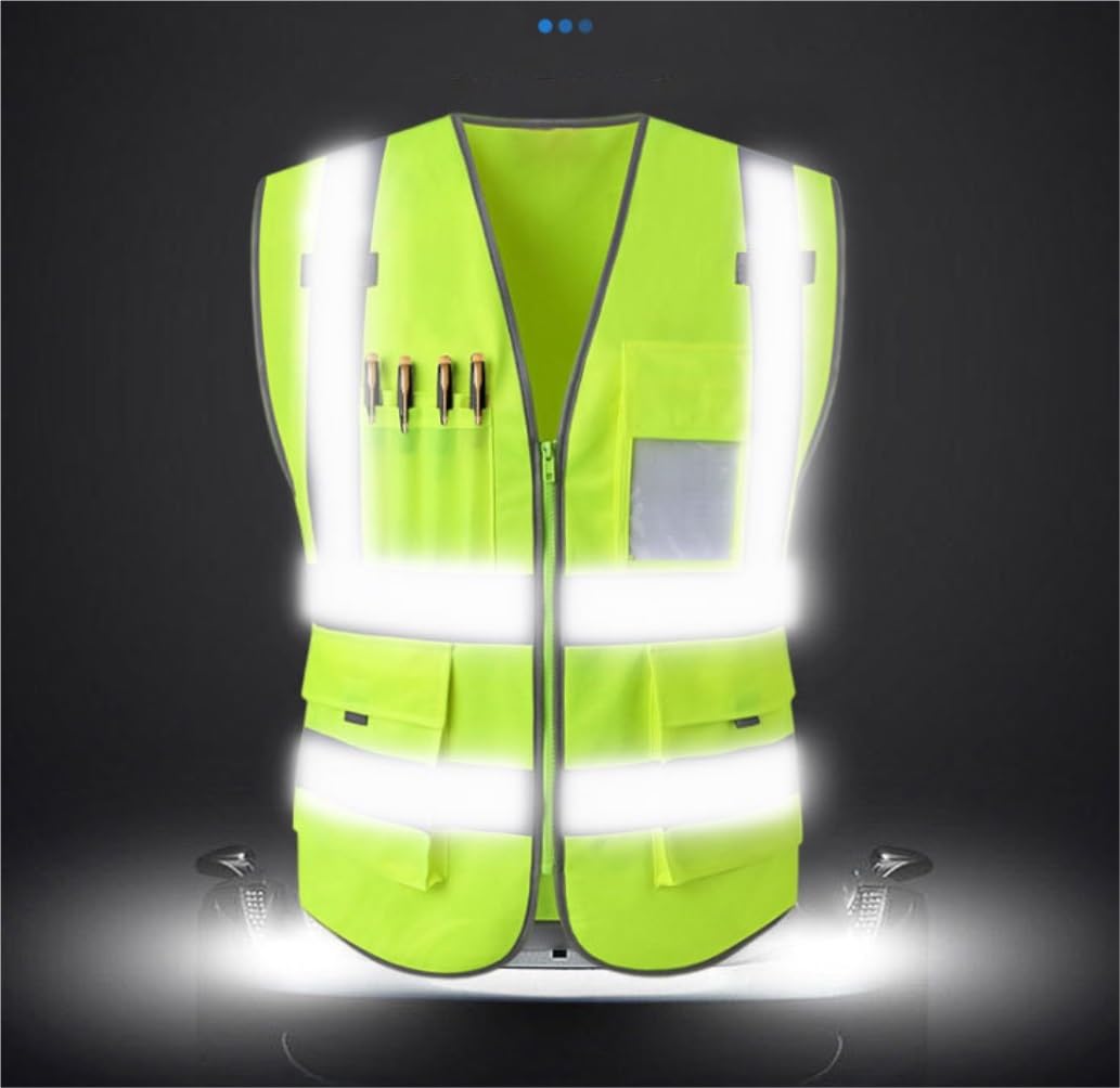 Chaleco De Seguridad Chaleco Reflectante For Trabajo Nocturno, Ciclismo, Tareas De Tráfico, Chaleco De Administración De Carreteras Reflectantes Chaleco De Trabajo