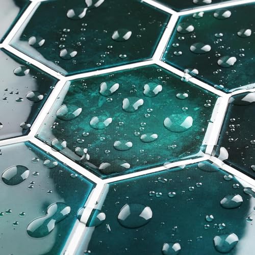 FunStick azulejos verde esmeralda 12x12 para transformar tu cocina o baño con estilo moderno 4