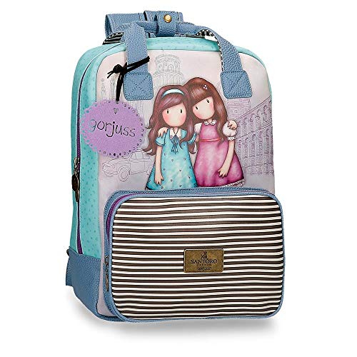 Santoro Gorjuss Friends Walk Together Mochila para Portátil 15 6  Morado 29x40x13 cms