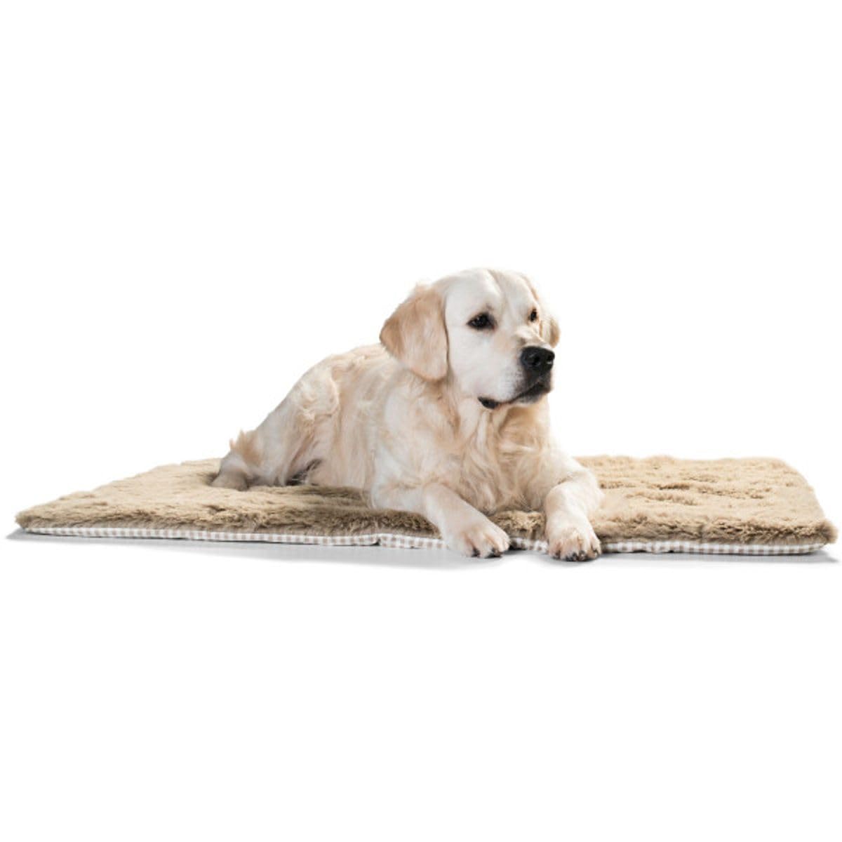 HUNTER Hundedecke ASTANA, kuschelige Hundedecke im Karo-Design, ideal als Einlage für Hundebetten oder Möbel, pflegeleicht & bei 30°C waschbar, Farbe: braun