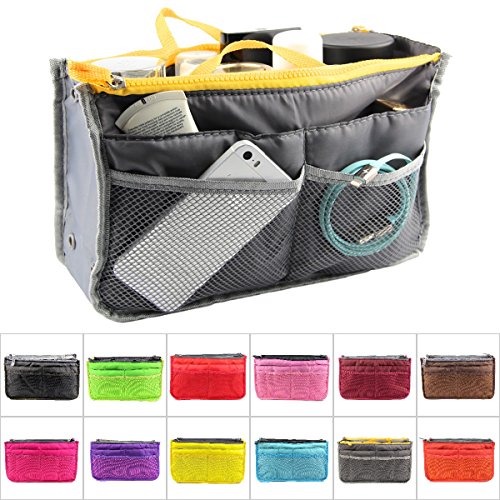 RayLineDo® 2X Pack Ladies Tidy Travel Insert Handbag Cosmetic Organiser Purse Large Liner Make-up Bag Pouch - Image 3