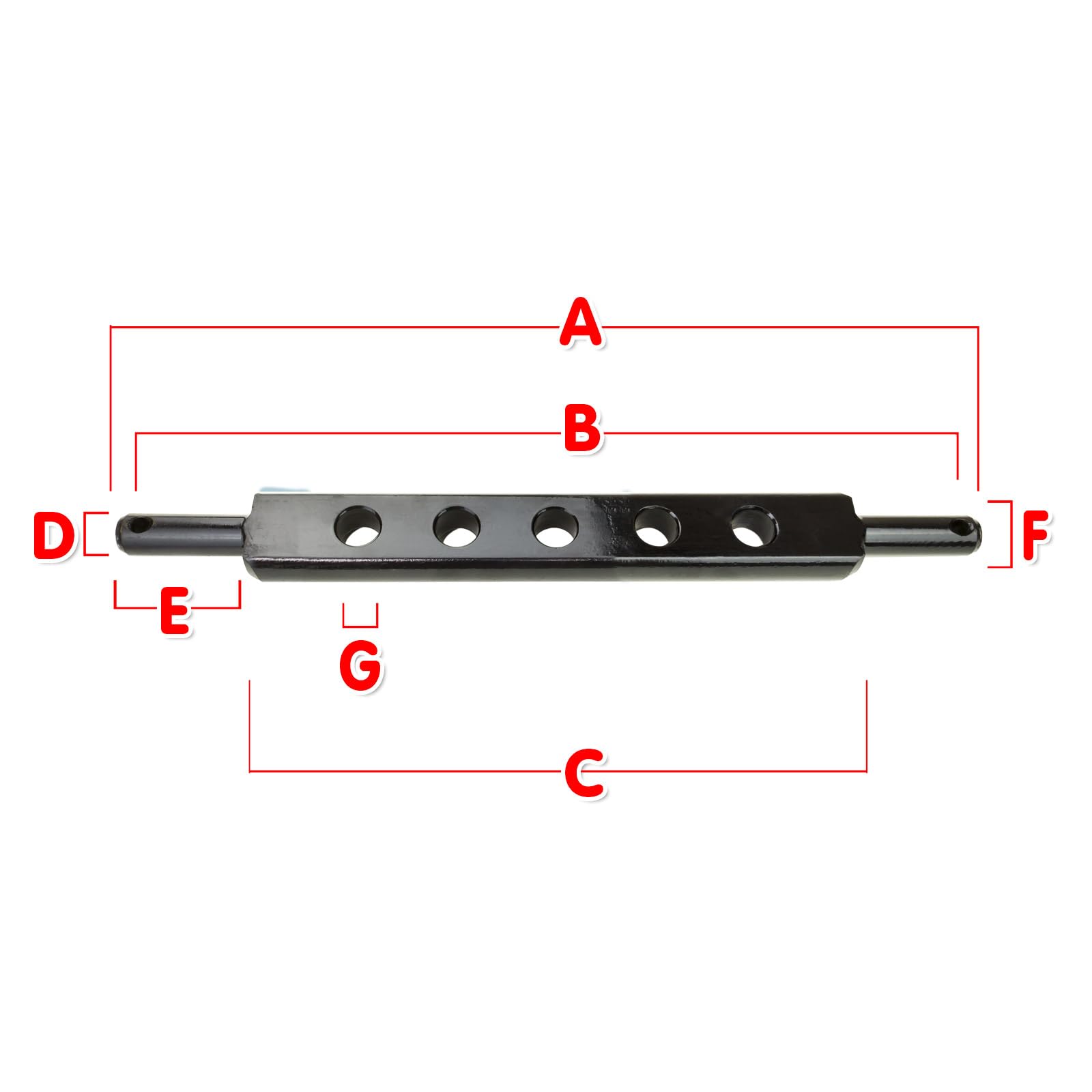 Barre de relevage professionnelle agricole 540 mm CAT I acier robuste