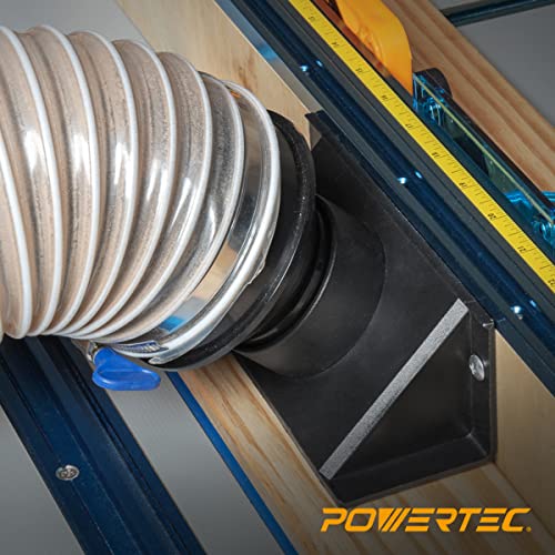 Powertec 70152 Router Table Dust Port | 2.5 Id Inch X 6.5 Inch Dust Collection Adapter #TOP6