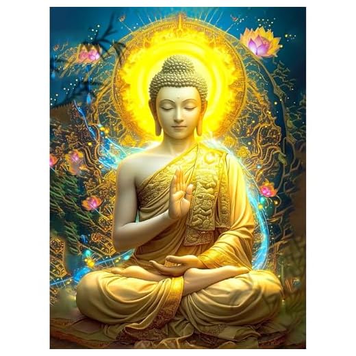 KEYIFA Buddha Buddhist Malen Nach Zahlen Erwachsene, Malen Nach Zahlen Kits mit Pinseln und Acrylfarben, DIY Ölgemälde Set Malen Basteln Leinwand Bild Erwachsene, Home Deko 30x40cm