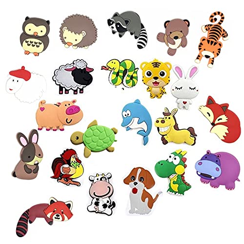 22pcs/Set Animals Fridge Magnets Whiteboard Sticker Rubber Refrigerator Magnets for Freezer Office Cabinets for Whiteboard Locker Decorative Funny Magnets Cute Home Decor Office Decorations Gifts
