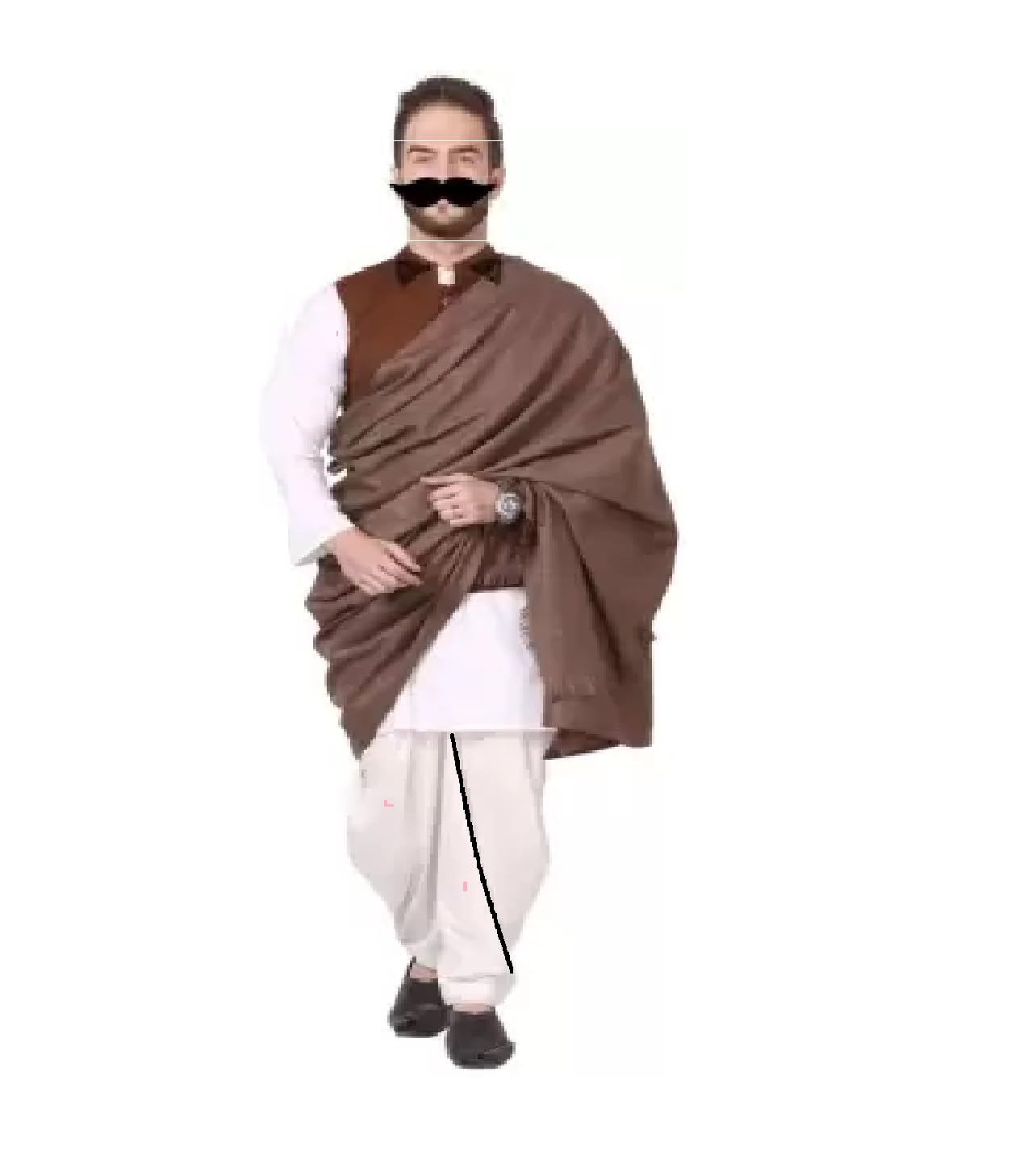 Clever Fox Wool Solid Men Shawl (Brown)-image-25