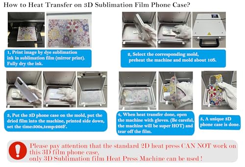 Film de sublimation Samsung S24 Plus avec 5 coques vierges 3D pour création sur mesure - 5
