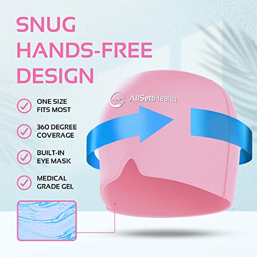 Migraine Relief Cap Ice Head Wrap Headache And Migraine Hat | Headache Relief With Hot/Cold Gel Head Ice Pack With Face And Eye Headache Mask Compress #TOP2