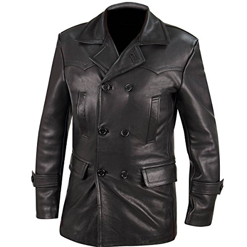 Atlanta Cutlery Replica German WWII Uâ€“Boat Officer Lambskin Leather Jacket (Medium) Black
