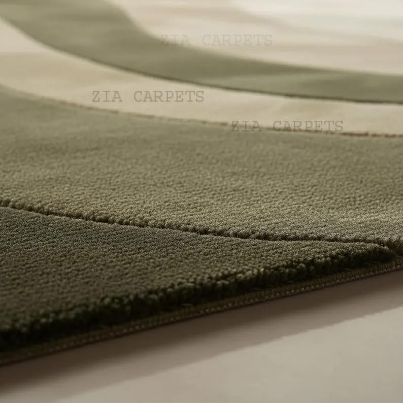 Image of zia carpets Hand Tufted Woollen Modern Collection Bedroom & Living Room Carpet Size 6 X 6 Feet