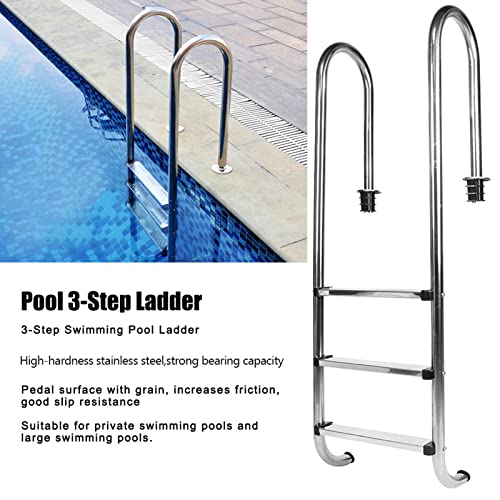 Escalera para piscina acero inoxidable antideslizante 3 peldaños miniatura 2