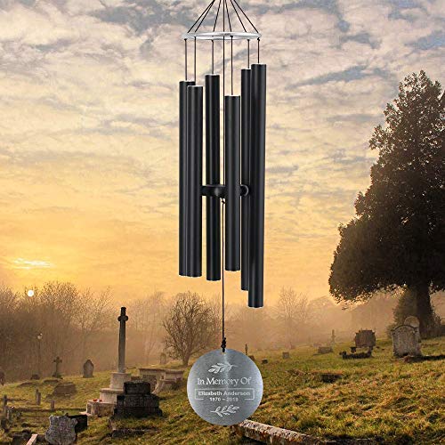 Image of ASTARIN Personalized 30 inch Bereavement Wind Chimes for Outside, Memorial Gift in Remembrance of a Loved One, Sympathy Gift for Loss of Mother Father Husband, Garden Patio Decor
