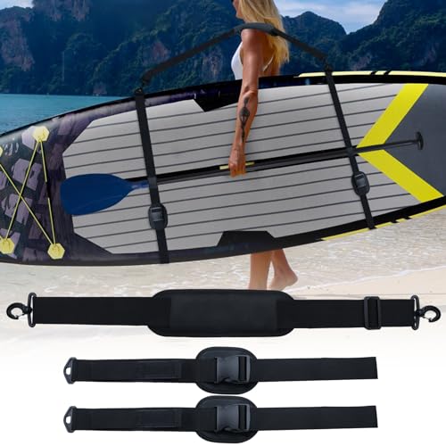 Ajustable Tabla de Surf Correa de Transporte con Clip,PGTC Correa de Hombro Ajustable Paddleboard Canoa Tabla de Surf Kayak Correa de Transporte Longboard Paddleboard Accesorios